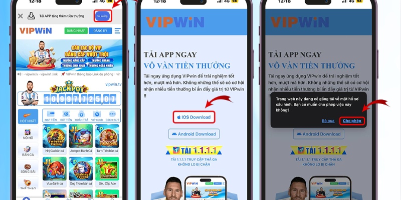 Truy cập trang chủ và tải ứng dụng